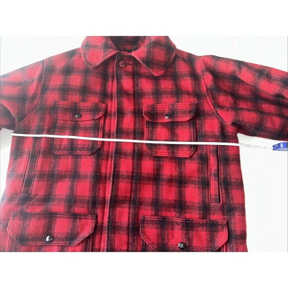 Men’s VTG 80s Woolrich Wool Buffalo Plaid Mackinaw Hunting chore Jacket Coat 40 - Picture 14 of 16